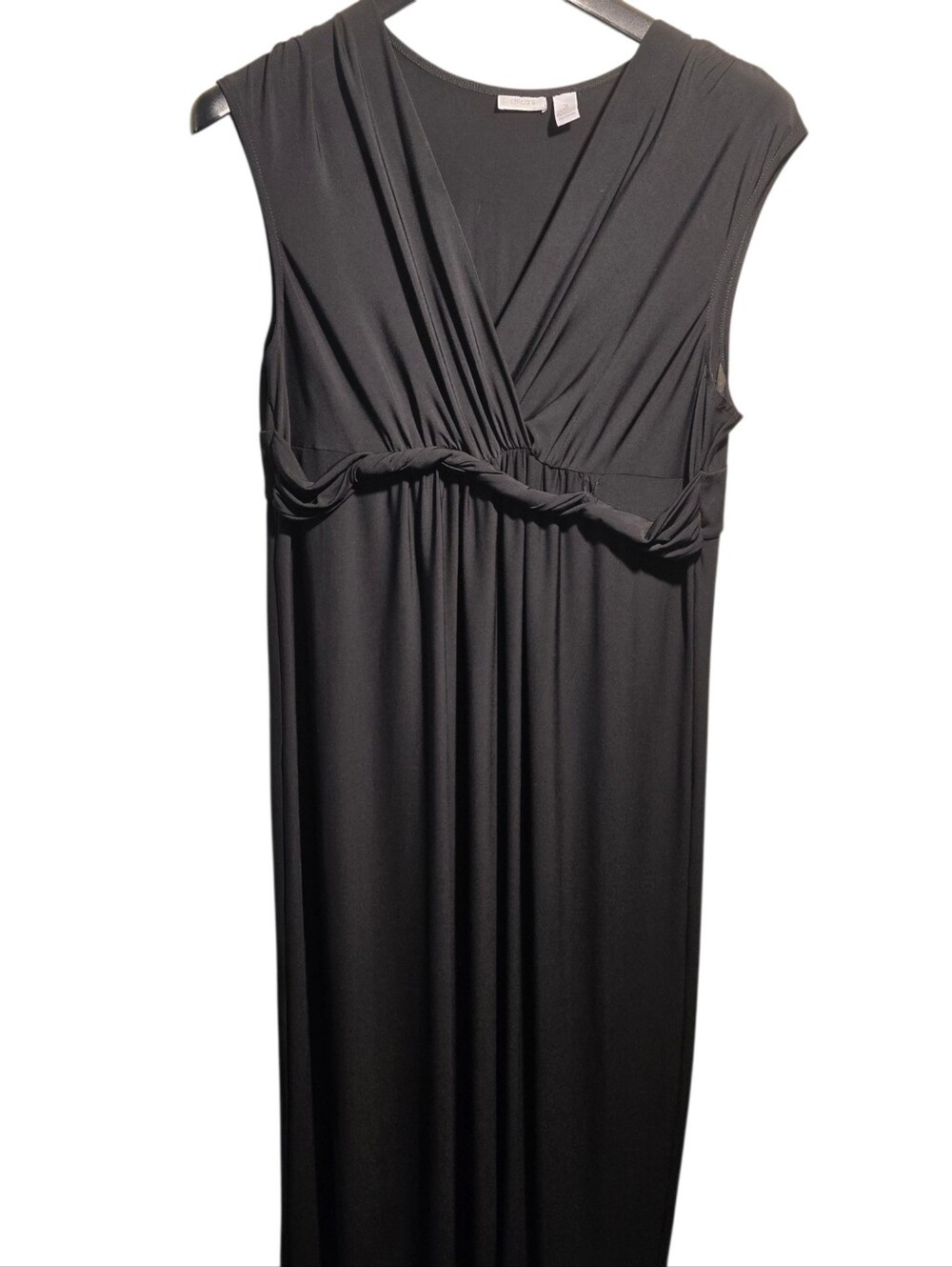 Chico's Sz. Xlarge/US 16 Formal Black "Formal"  Maxi Dress